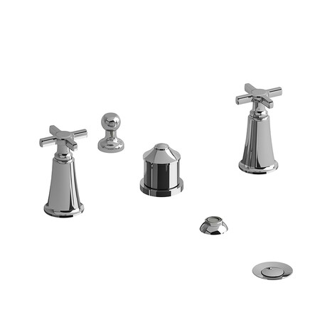 Riobel 4-Piece Bidet Faucet With Integrated Vacuum Breaker MMRD09+BK